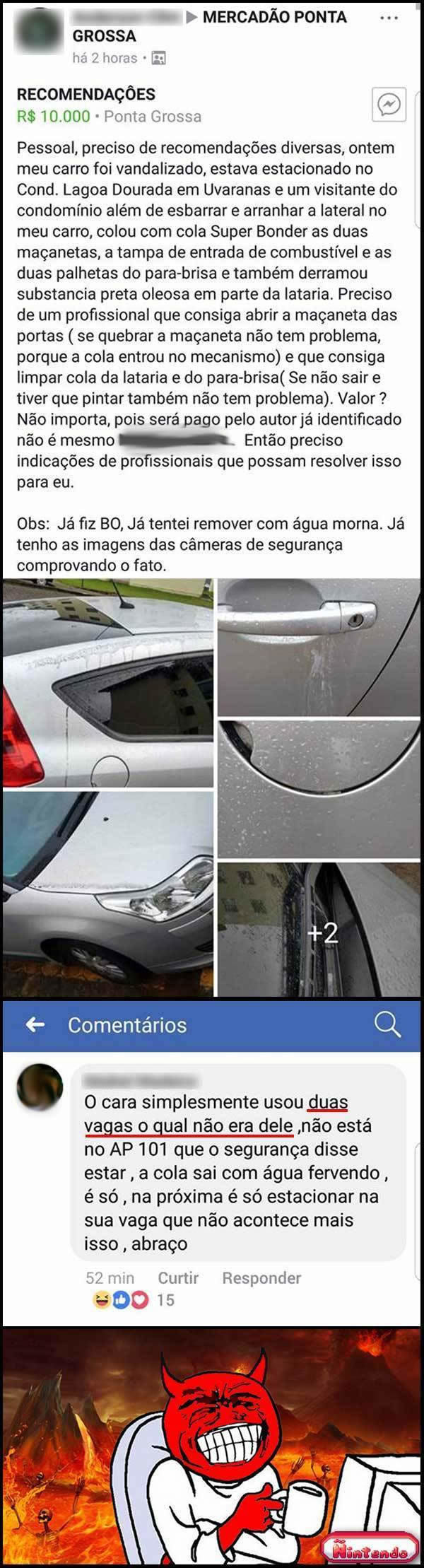 O Carro Vandalizado