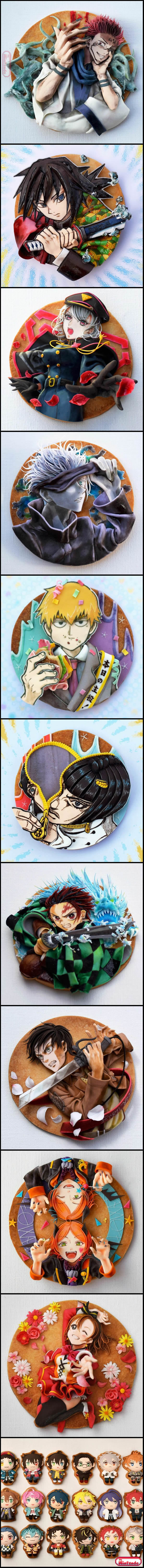 Artista Recria Personagens De Anime 3D Em Biscoitos